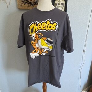 Cheetos Graphic Tee Gray with Orange Logo 2X